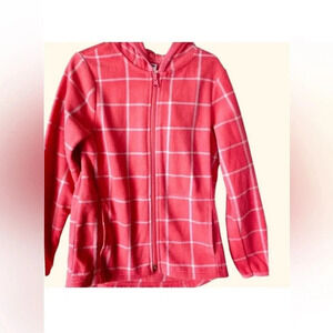 OLD NAVY EUC GIRLS FLEECE ZIP HOODIE TOP SHIRT JACKET WINTER FALL SIZE S / P 6 7